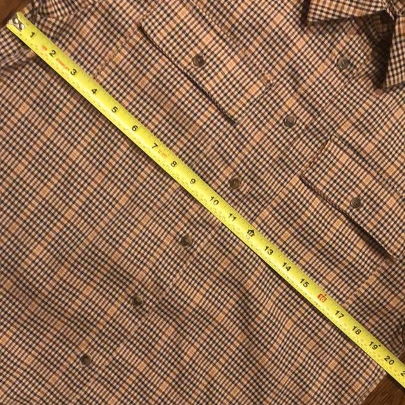 PRINCESS POLLY Women’s Brown Check Tailored Blouse Sz Small - Picture 7 of 9
